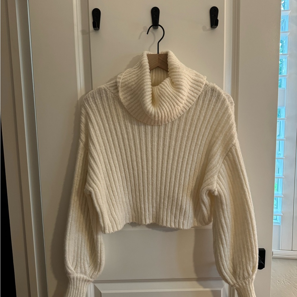 Urban Outfitters Mia Balloon Sleeve Turtleneck Sweater